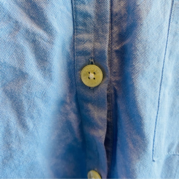 Lacoste Shirt Dress Cotton Blue Popover Coastal Grandma preppy - Picture 7 of 8